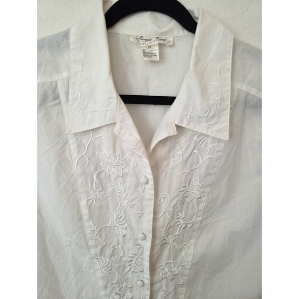 VTG Laura & Jayne Embroidered Sleeveless Blouse Sz 16 Cream White Feminine Boho